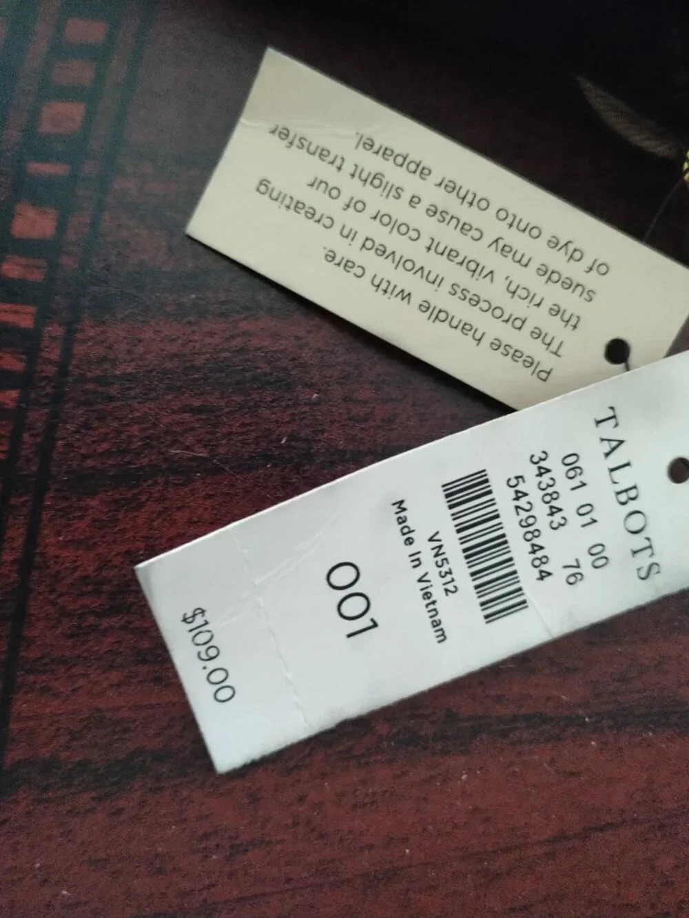 Talbots suede envelope
